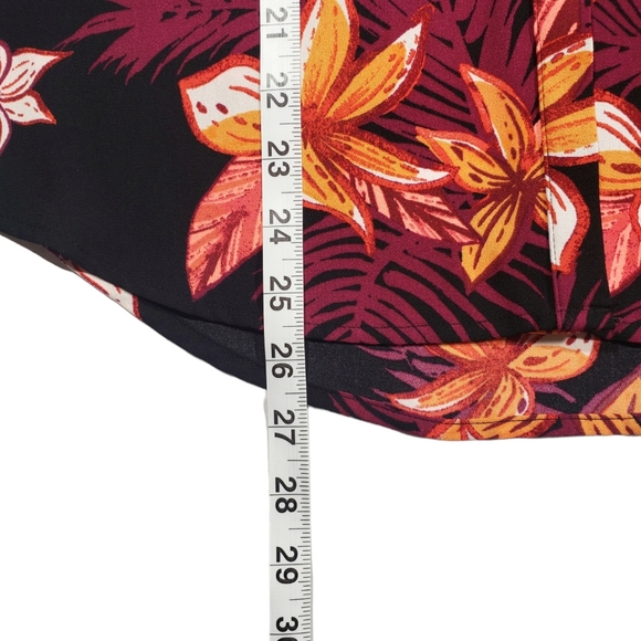 Apt 9 NWT Floral Pleat Back Button Down Sleeveless Shirt Size XS - Picture 10 of 13